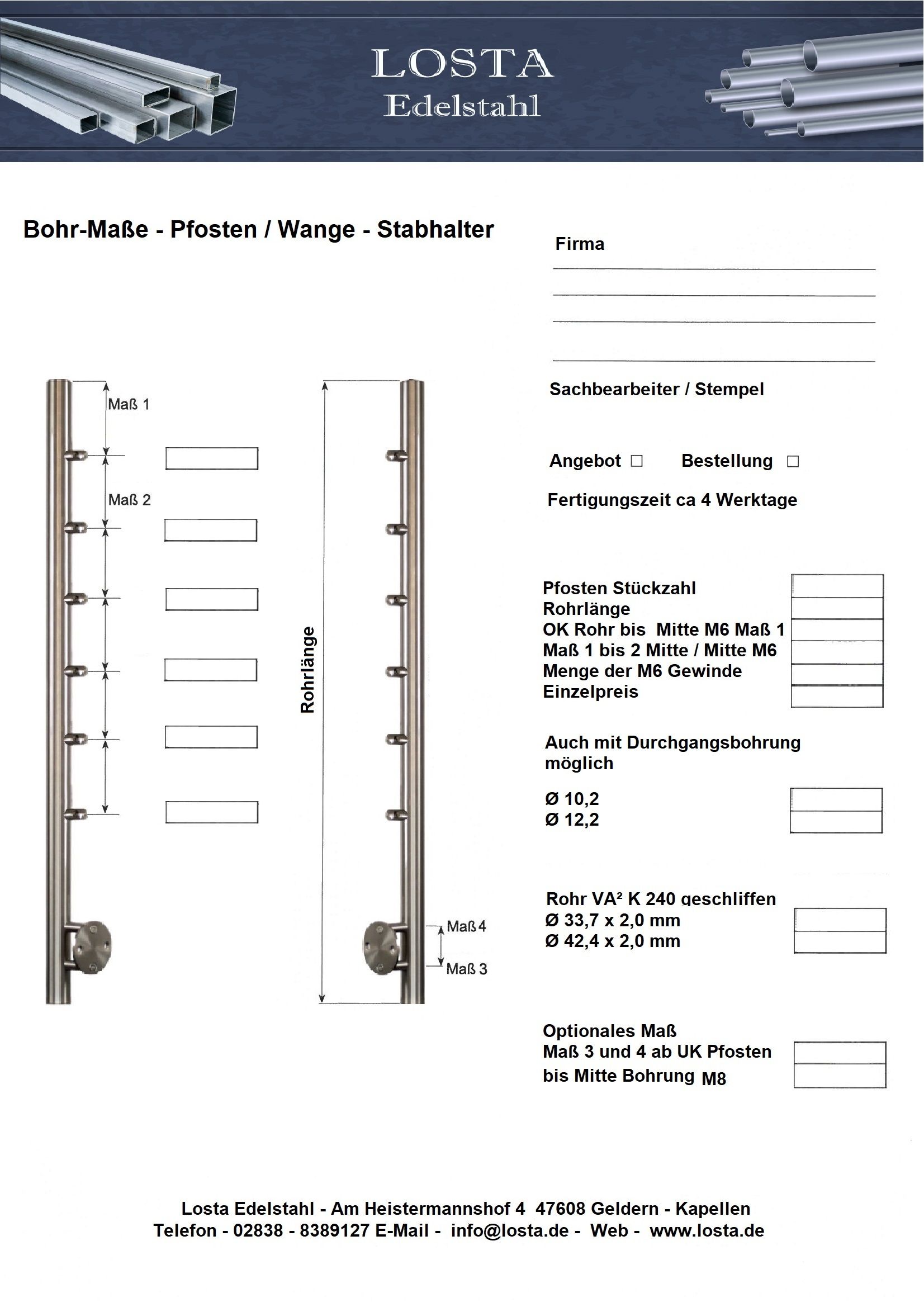 Edelstahl Design Kilingelschild