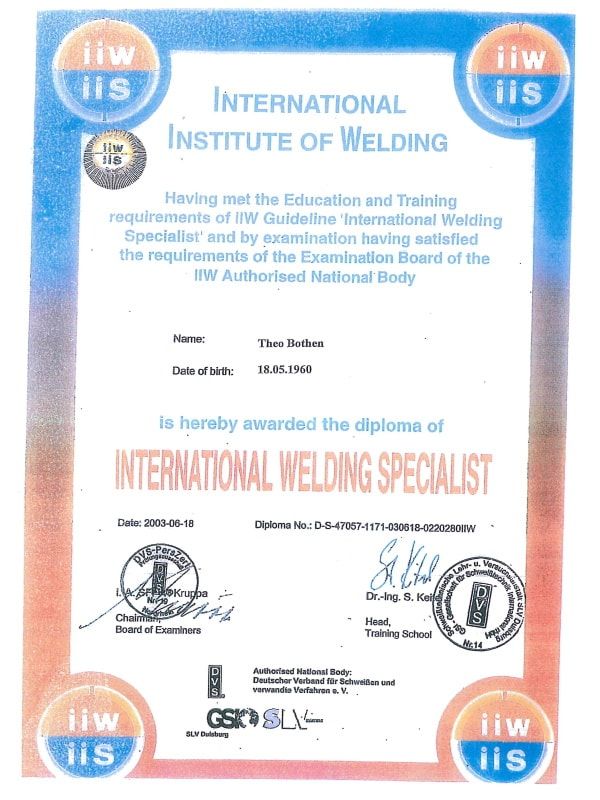 International Welding Specialist